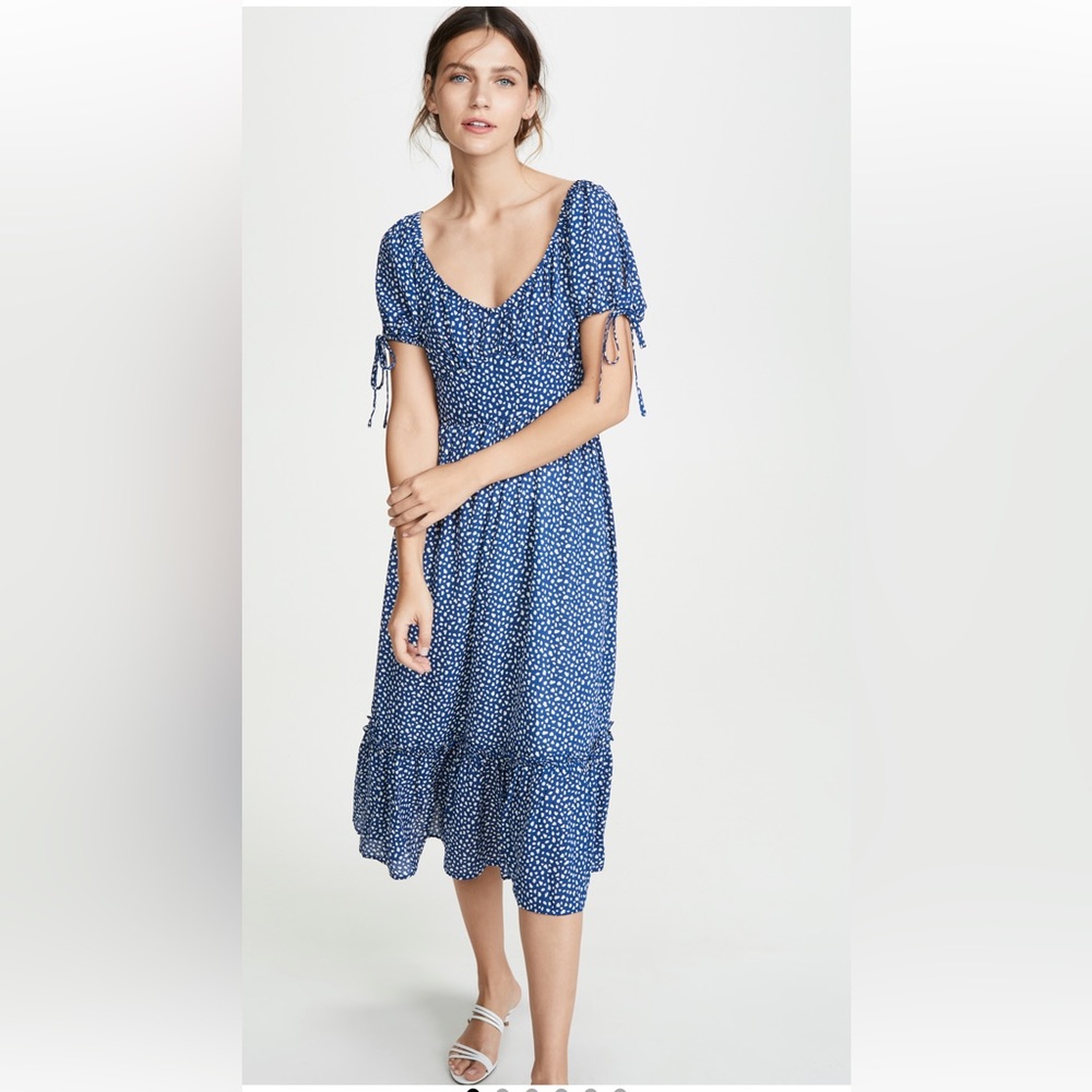 Moon river blue dot dress- hardly worn